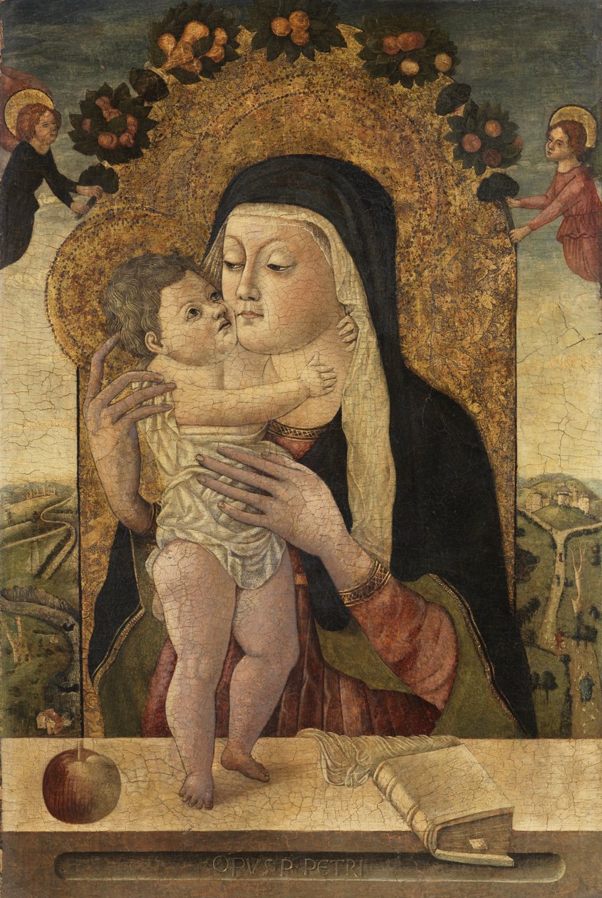 Panna a dítě, kolem 1470-1500 od Master P. Petrus