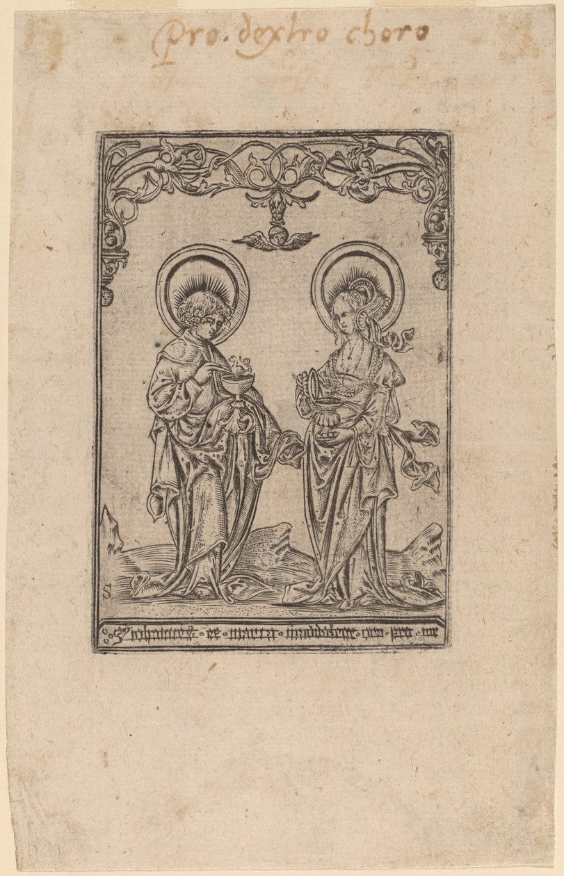 Svatá Marie Magdalena a svatý Jan Evangelista od Master S