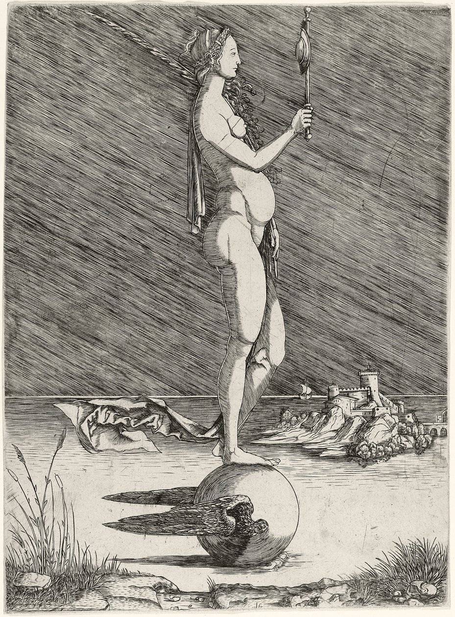 Fortune Sailing on a Winged Globe, c.1510-15 od Master of 1515
