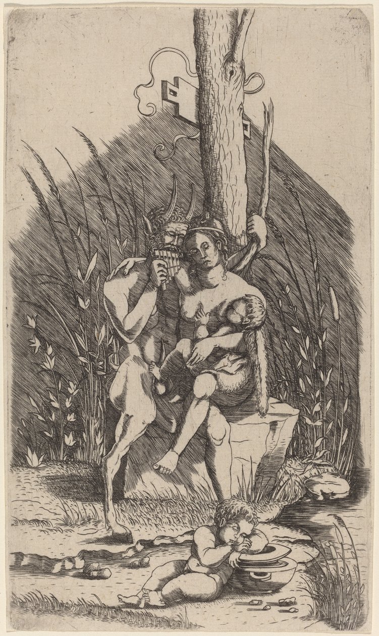 Satyrova rodina od Master of 1515