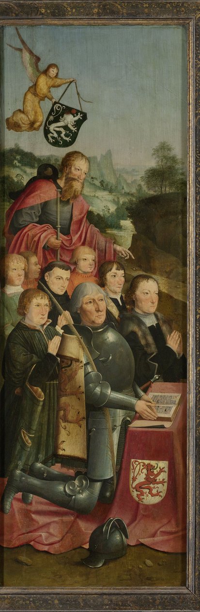 Pamětní panel s osmi mužskými portréty od Master of Alkmaar