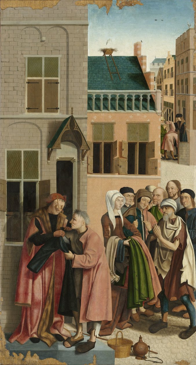 The Seven Works of Mercy: Clothing the Naked, 1504 od Master of Alkmaar