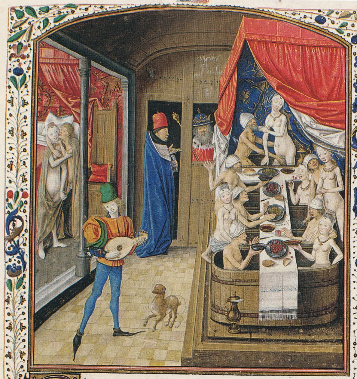 Lázeňský dům. Z faktů a výroků memorabilií Valerius Maximus, cca 1470 od Master of Anthony of Burgundy