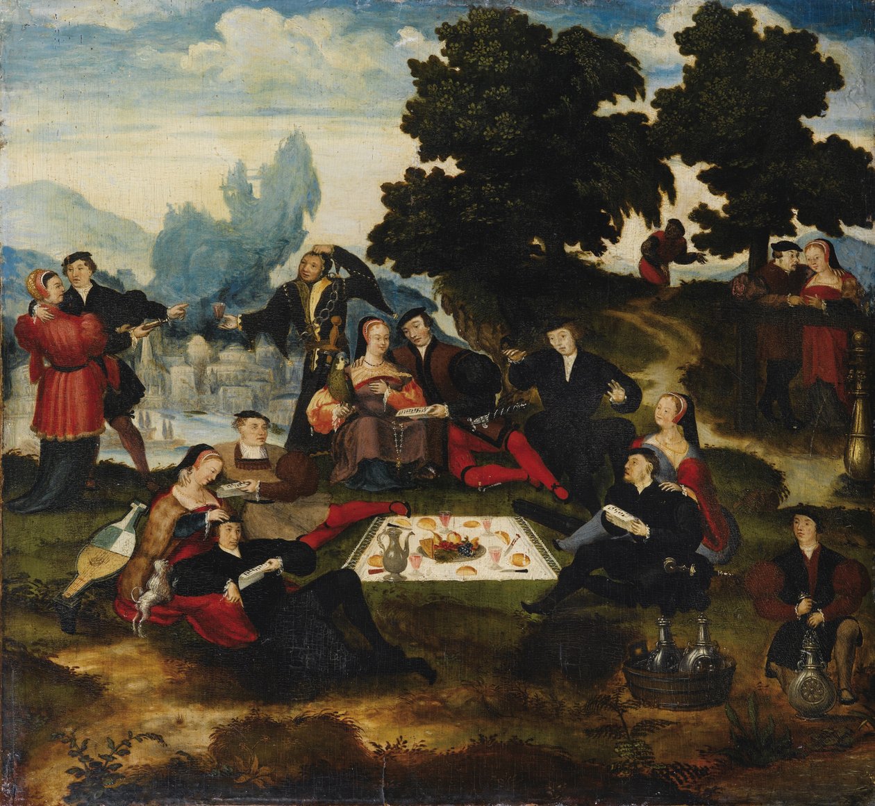 Oběd v trávě, cca 1535-1540 od Master of Brunswick,