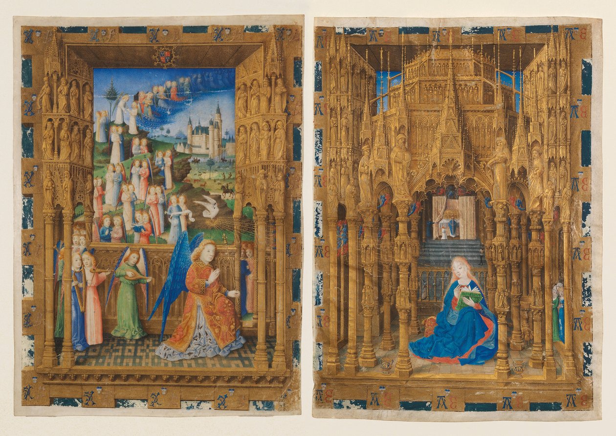 Zvěstování z hodin Karla Francouzského, 1465. od Master of Charles of France