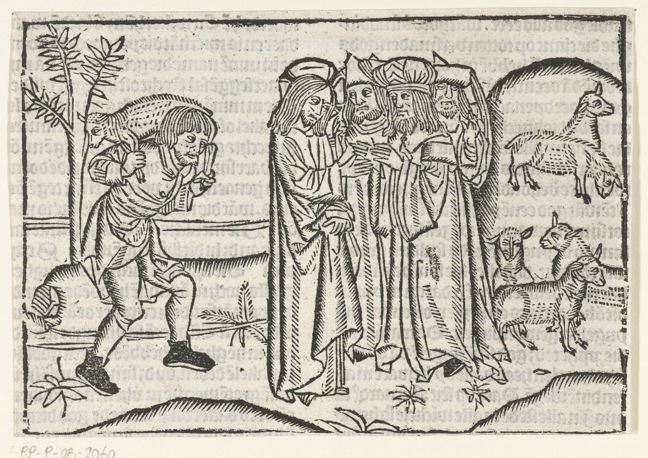 Podobenství o ztracené ovci od Master of Delft (attributed to)