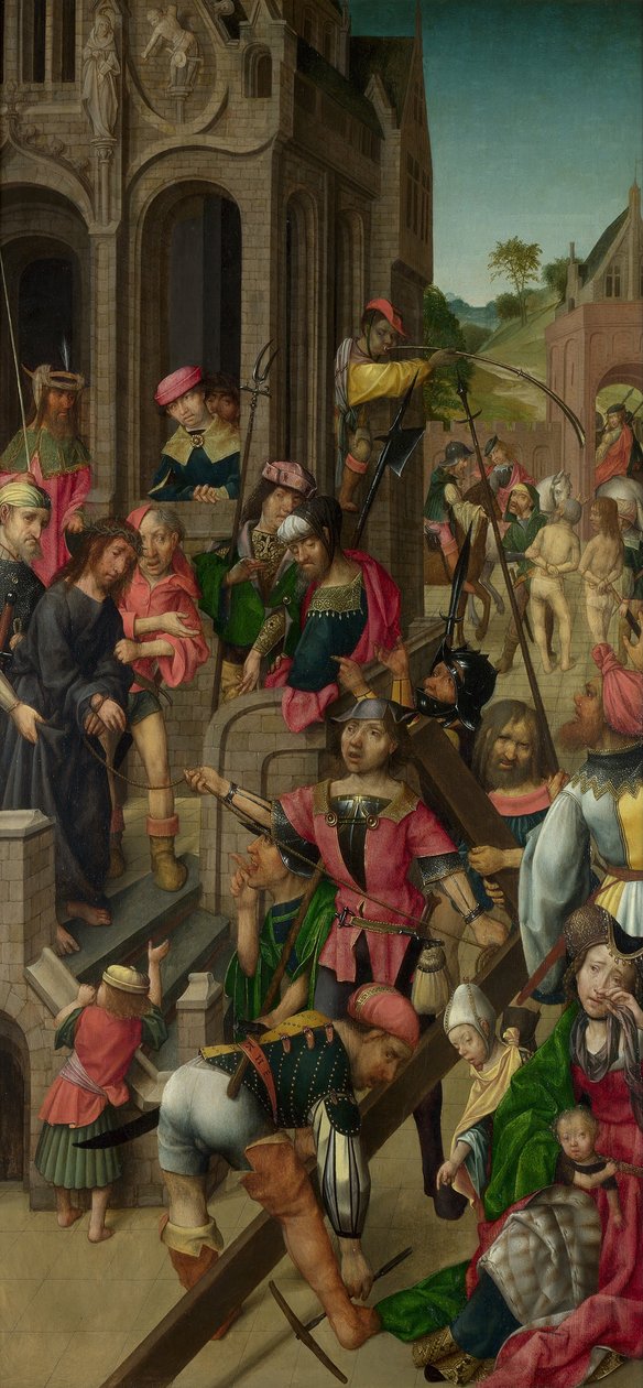 Kristus představený lidu Triptych: Scény z Umučení Krista, levý panel, c. 1510 od Master of Delft