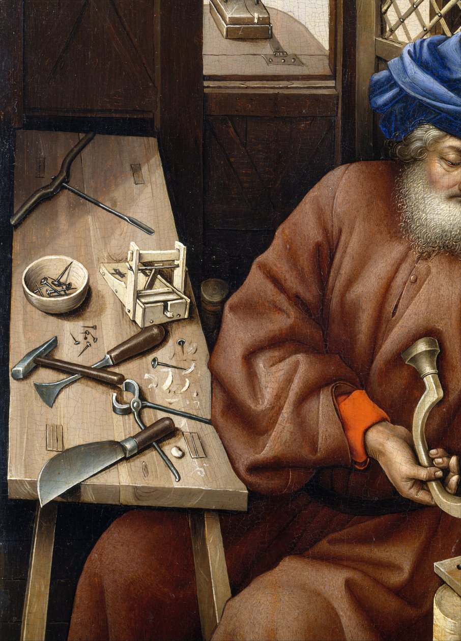 Annunciation Triptych (Merode Altarpiece), c.1427-32 (olej na dubu) od Master of Flémalle