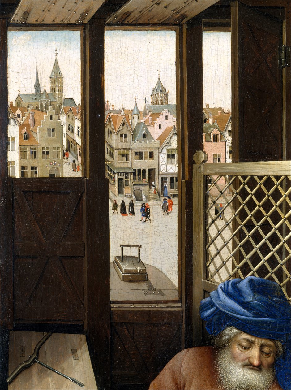 Annunciation Triptych (Merode Altarpiece), c.1427-32 (olej na dubu) od Master of Flémalle
