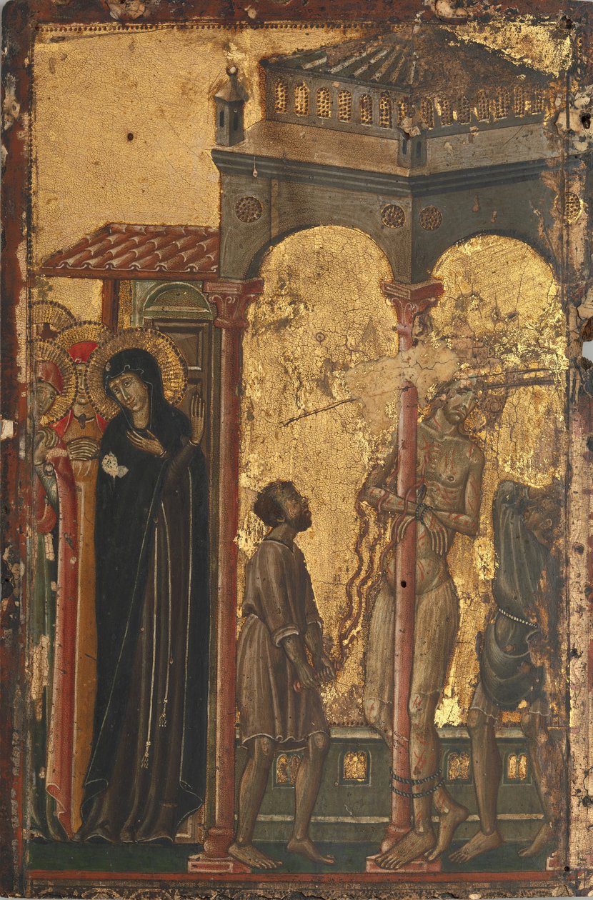Bičování, první polovina 14. století. od Master of Forli