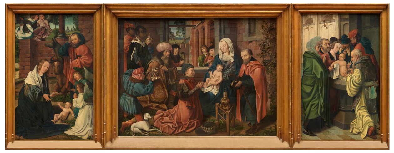Triptych Epiphany (olej na panelu) od Master of Frankfurt