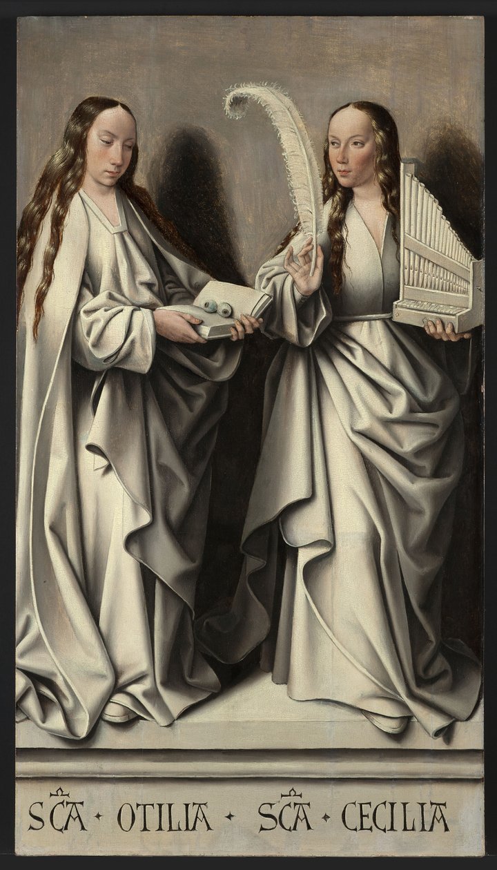 Panel svatých Ottilie a Cecílie z oltáře svaté Anny, cca 1503-1506 od Master of Frankfurt