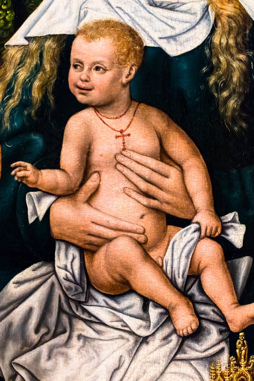 Klanění mudrců, kolem roku 1510 (tempera a olej na dřevě (dub)) od Master of Frankfurt
