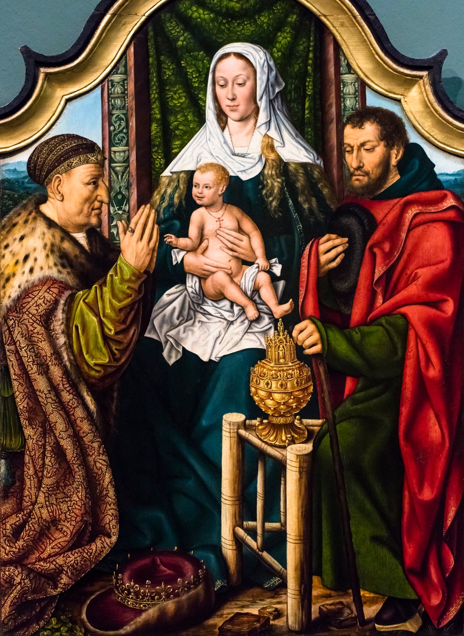 Klanění mudrců, kolem roku 1510 (tempera a olej na dřevě (dub)) od Master of Frankfurt