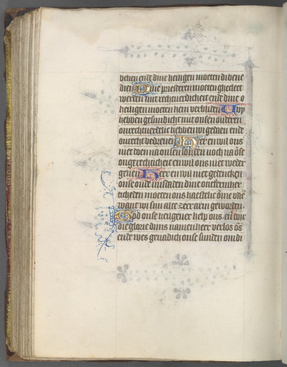 Kniha hodin (Utrechtské použití): fol. 174v, Text od Master of Gijsbrecht van Brederode