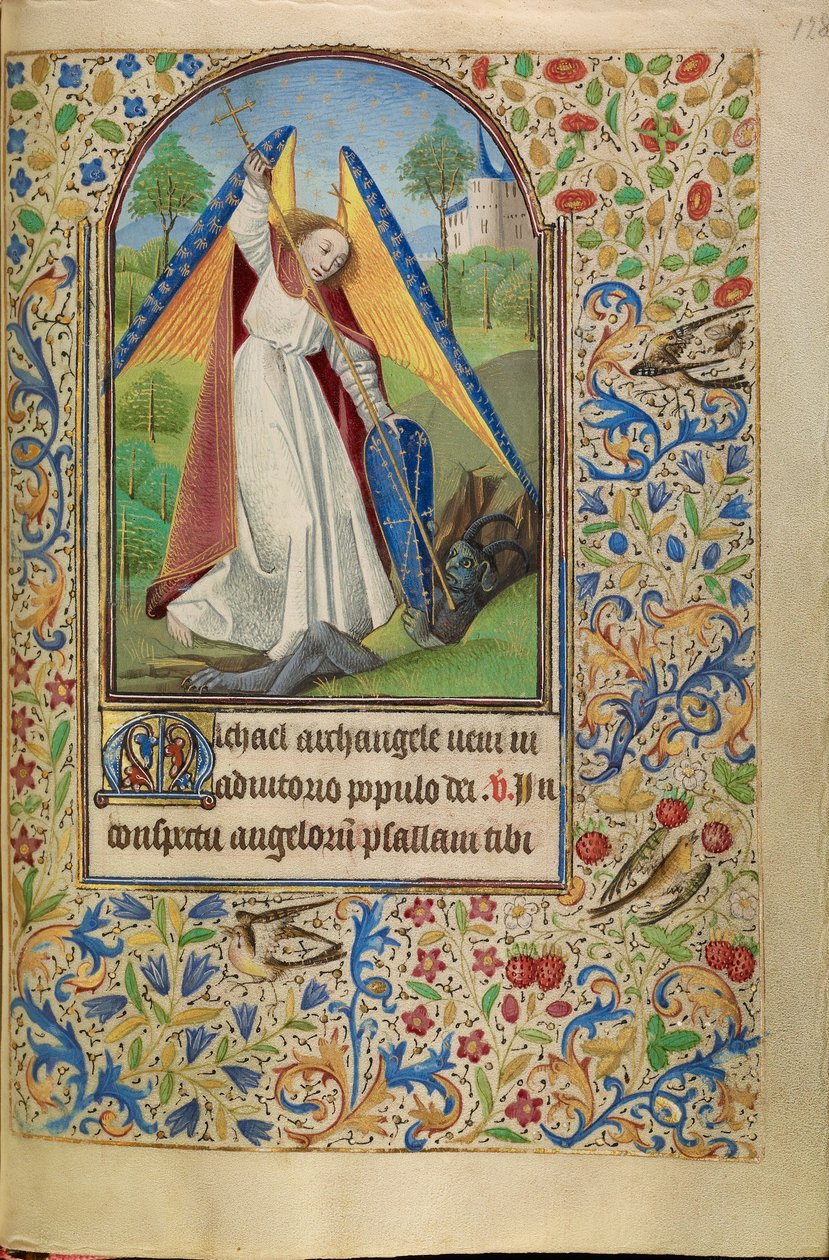 Svatý Michael bojuje s ďáblem od Master of Jacques of Luxembourg