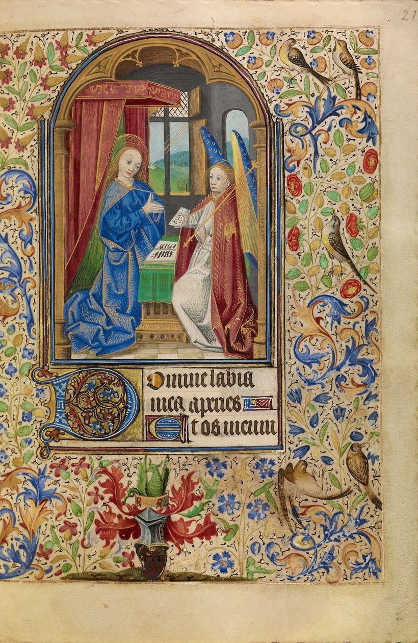 Zvěstování od Master of Jacques of Luxembourg