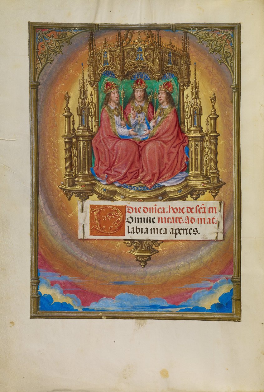 Nejsvětější Trojice na trůn od Master of James IV of Scotland
