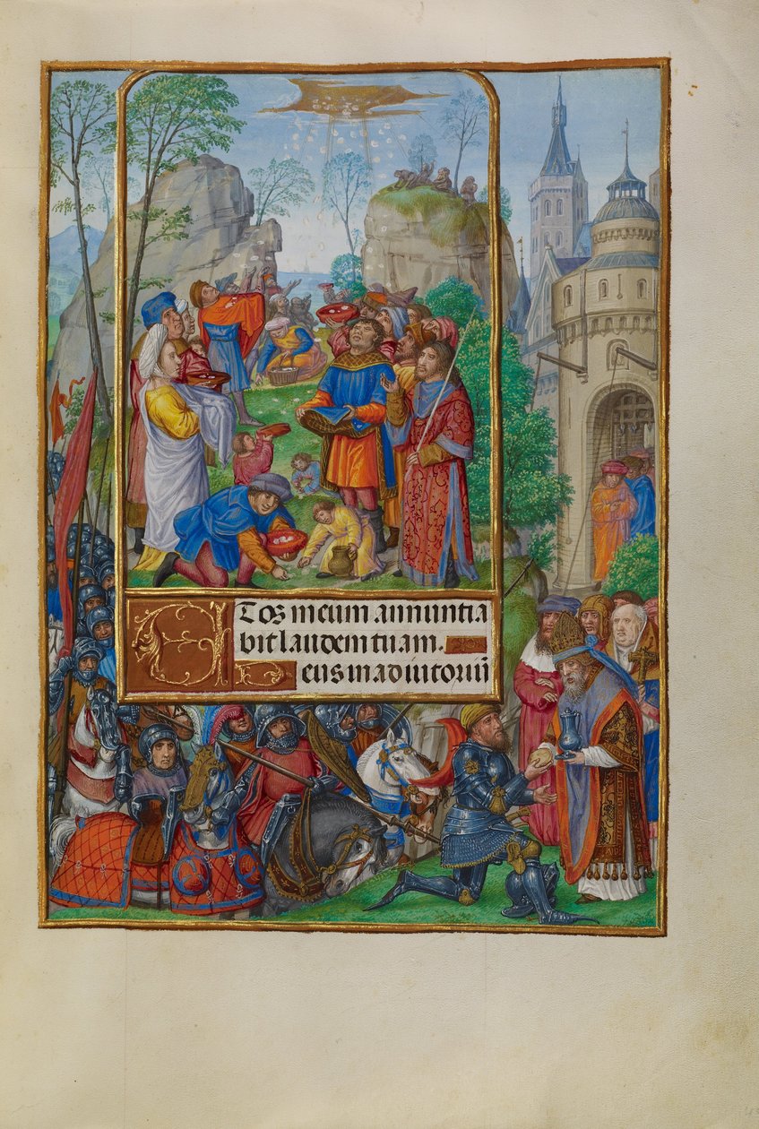 Izraelité sbírali Mannu z nebe od Master of James IV of Scotland