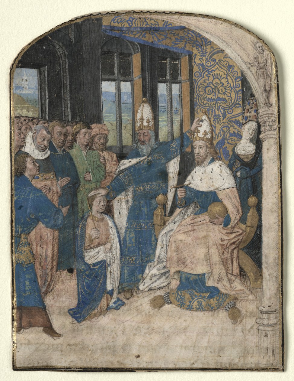 Miniatura ze Speculum Historiale: Claudius označuje Nera za svého nástupce, 1447-60. od Master of Jouvenel des Ursins