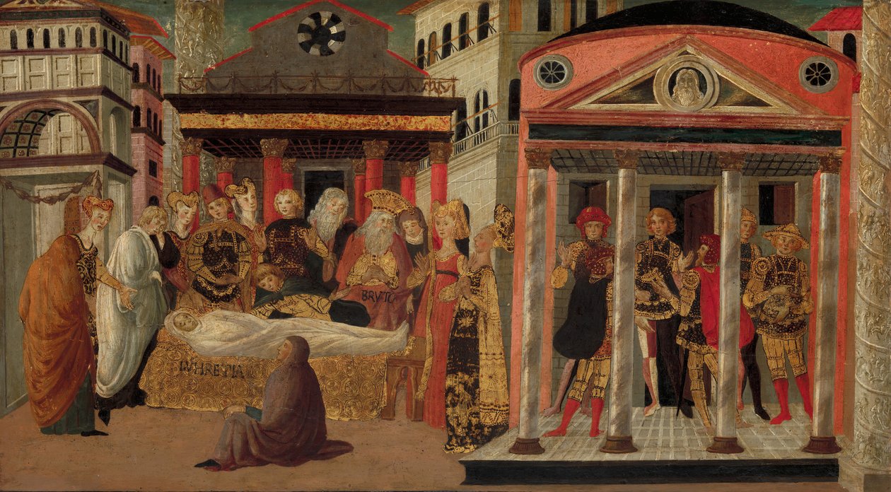 Pohřeb Lukrécie, konec 15.-začátek 16. století. od Master of Marradi
