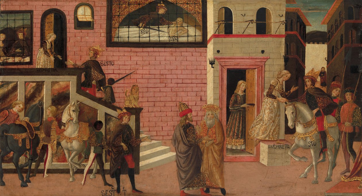 Znásilnění Lukrécie, konec 15.-začátek 16. století. od Master of Marradi