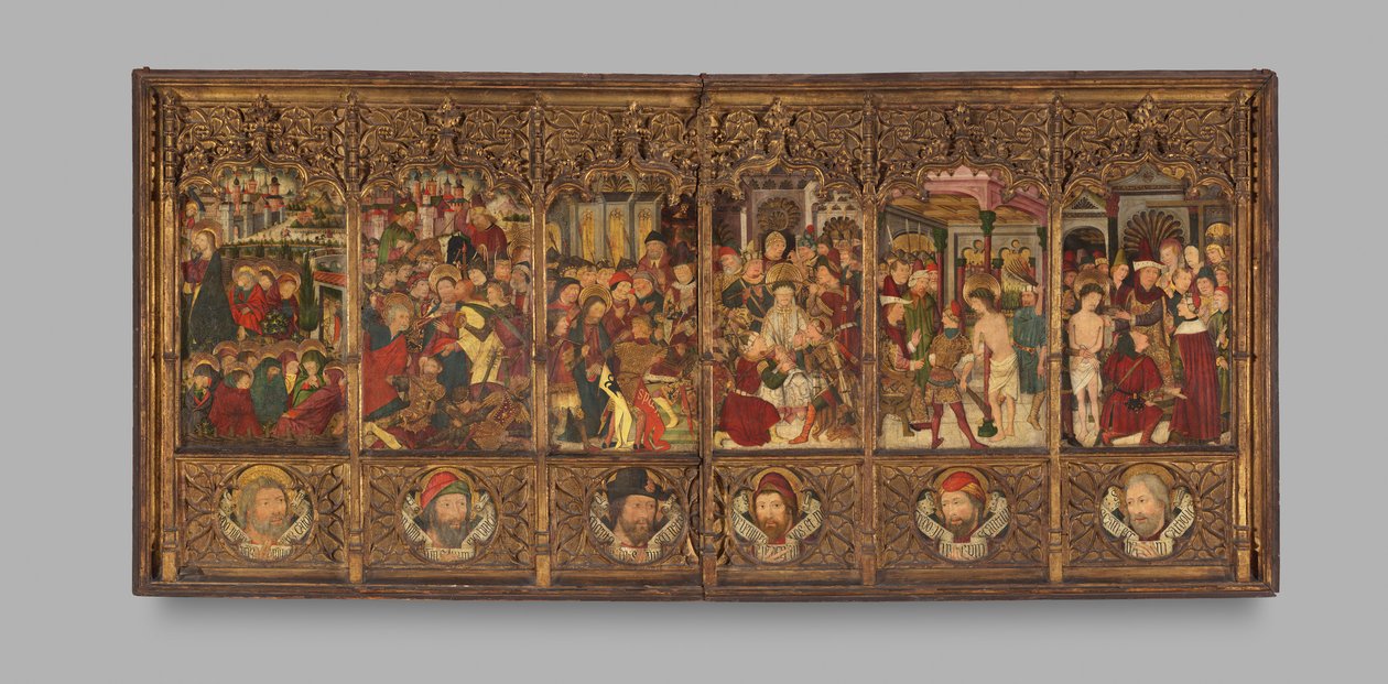 Oltářní retablo s výjevy z pašijí, druhá polovina 15. století. od Master of Morata