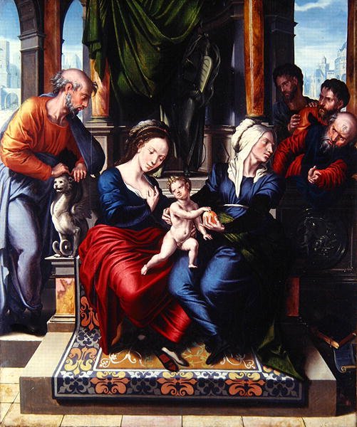 Svatá rodina (olej na desce) od Master of Paul and Barnabas