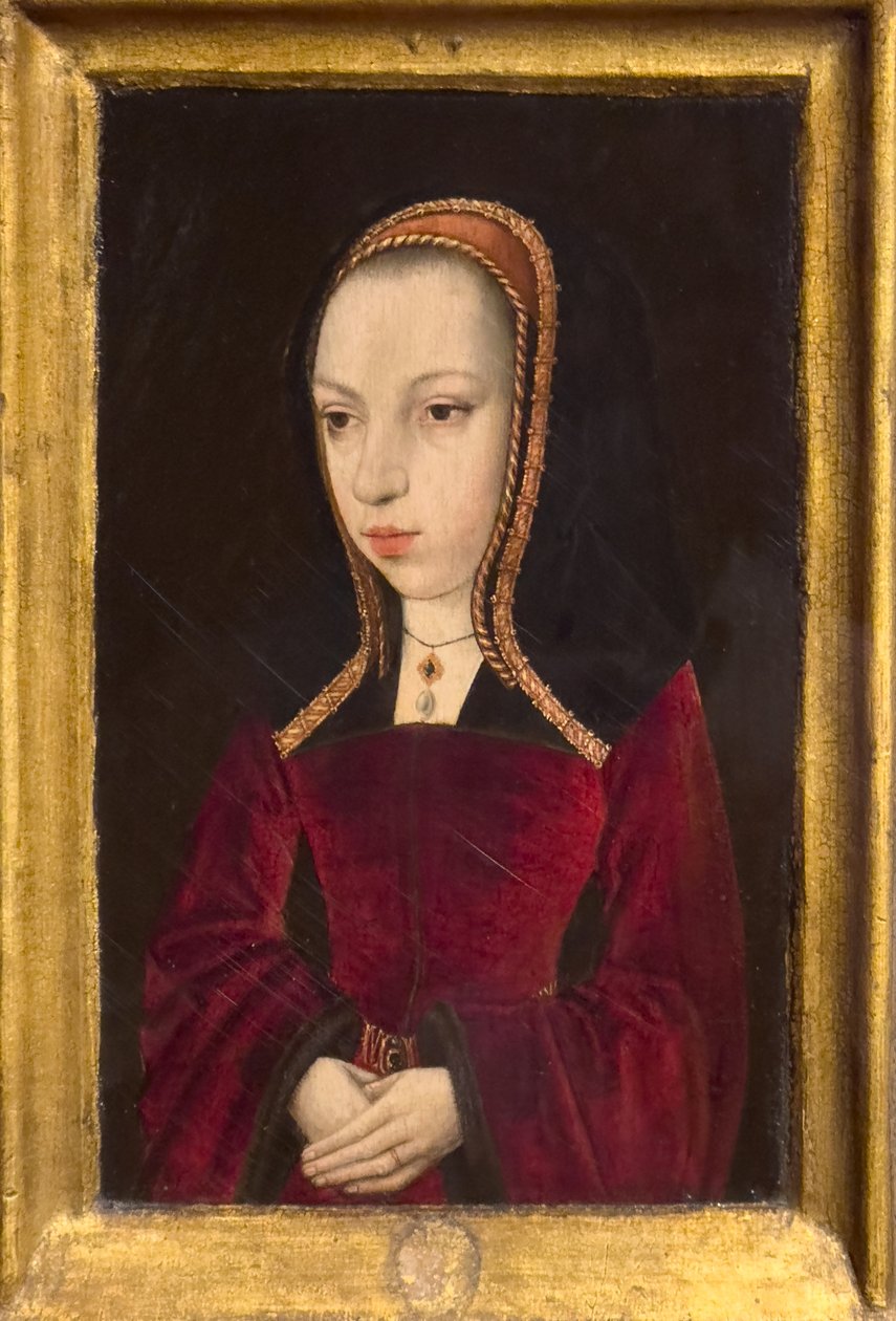 Portrét mladé Markéty Rakouské, kolem roku 1496 (olej na dřevě) od Master of Princely Portraits