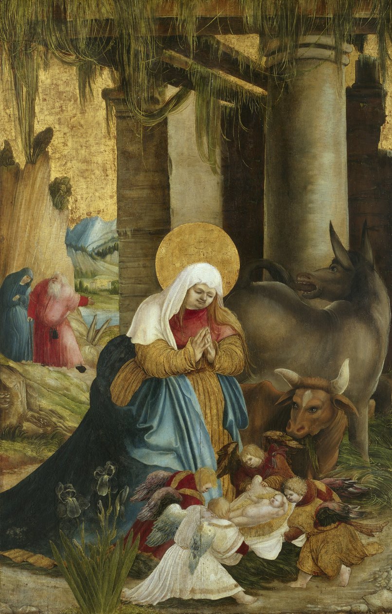Narození Páně, 1507-10 od Master of Pulkau