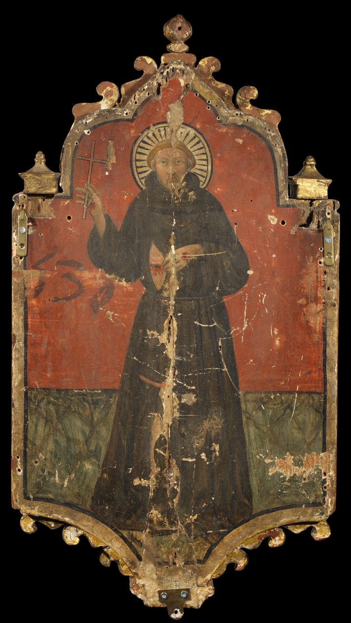 Saint Francis (verso), c.1400 (tempera on panel)   1405008   cs       czech Successfully Translated  Original: Gamay Hatif des Vosges grape by A. Kreyder Translat: Gamay Hatif des Vosges grape by A. Kreyder 1414846 cs czech Successfully Translated Original od Master of Roncaiette (attr. to)