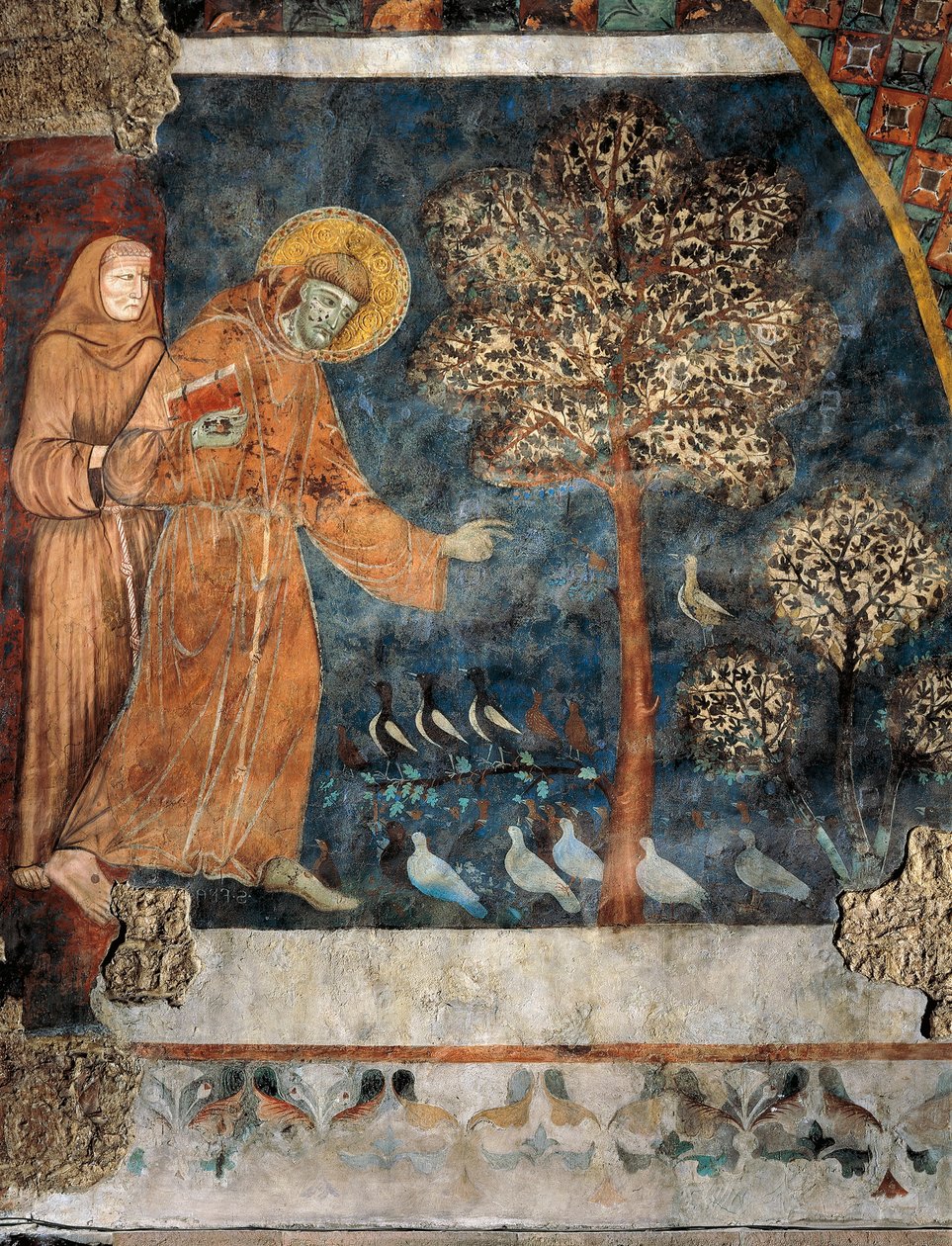 Kázání ptákům od Master of Saint Francis of Assisi
