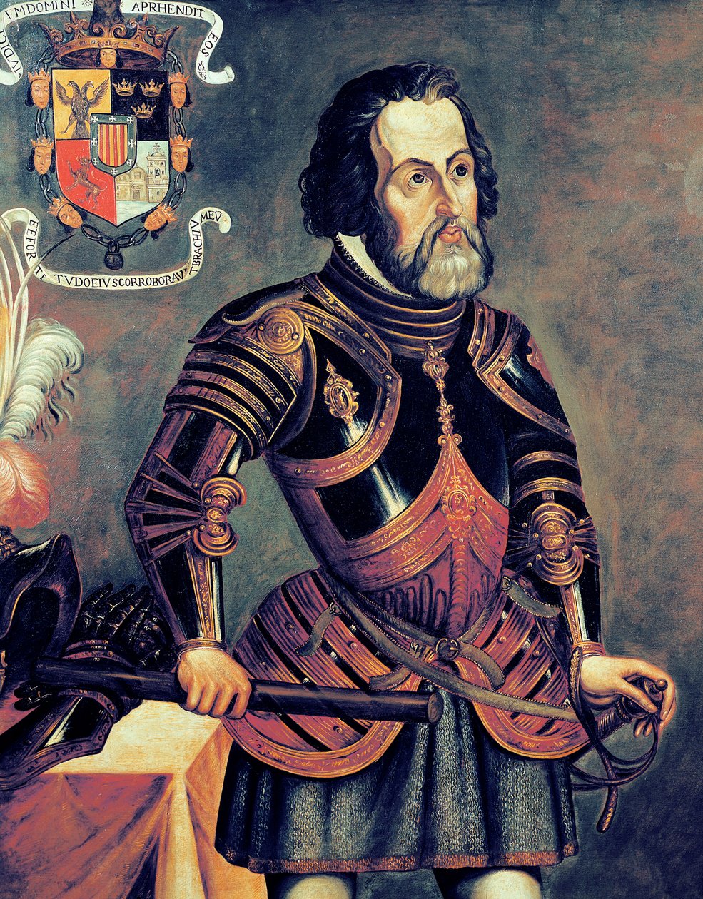 Hernando Cortes (1485-1547) (kopie originálu) od Master of Saldana