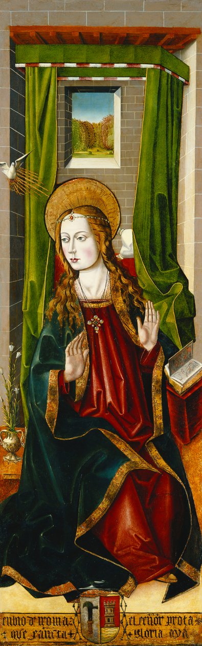 Nanebevzetí Magdaleny; a Zvěstování od Master of Santa Maria de la
