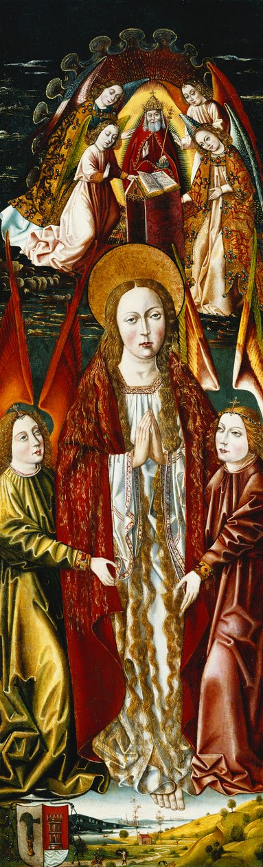 Nanebevzetí Magdaleny; a Zvěstování od Master of Santa Maria de la