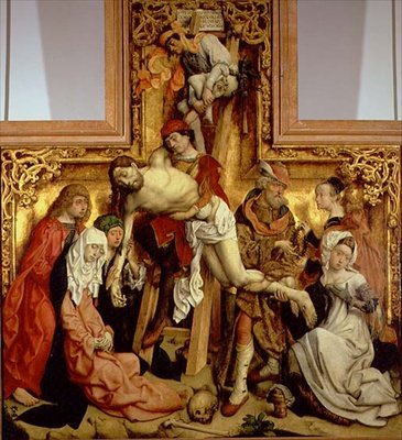 Sestup z kříže (olej na panelu) od Master of St. Bartholemew