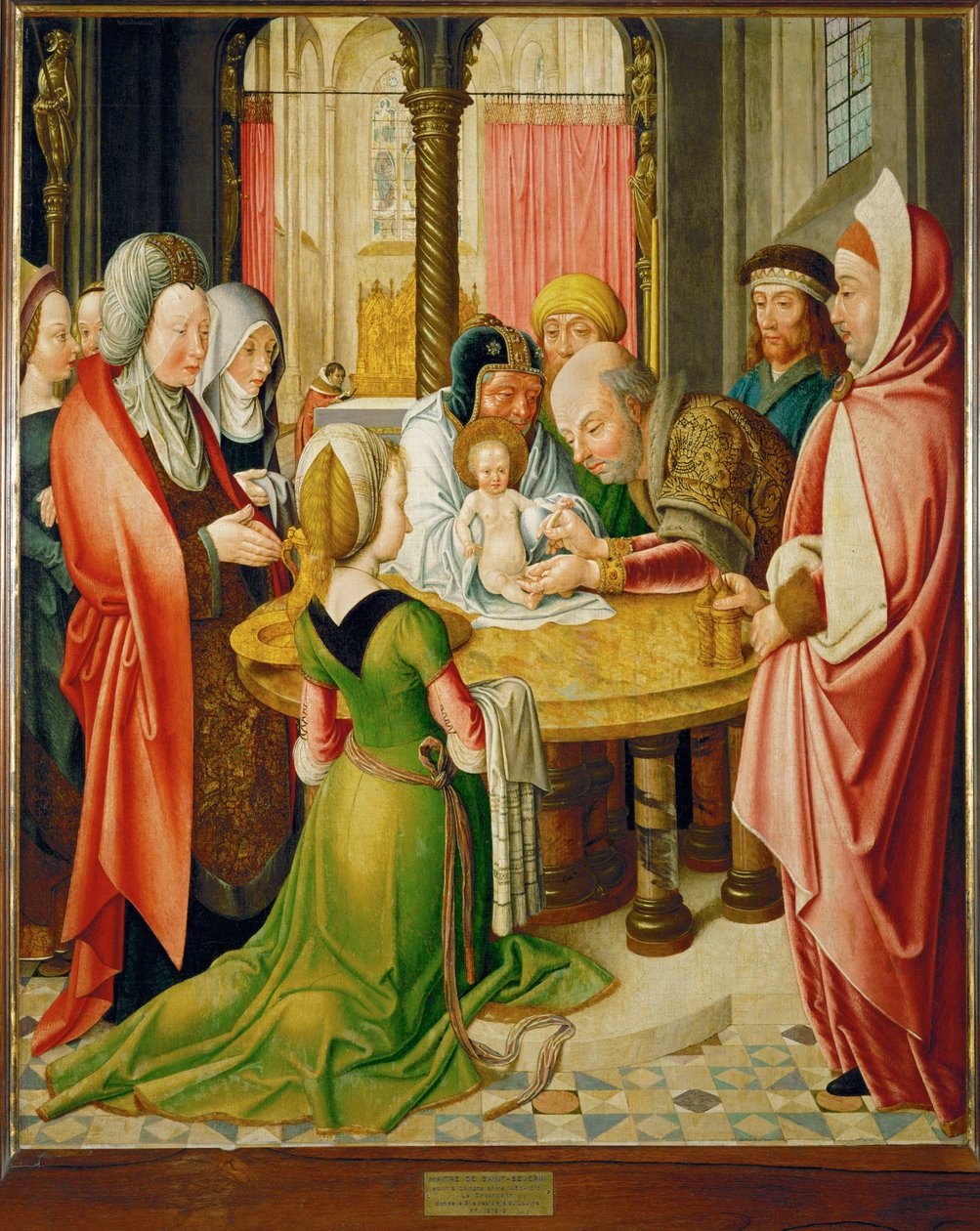 Obřízka, jeden ze dvou panelů z oltáře ... od Master of St. Severin