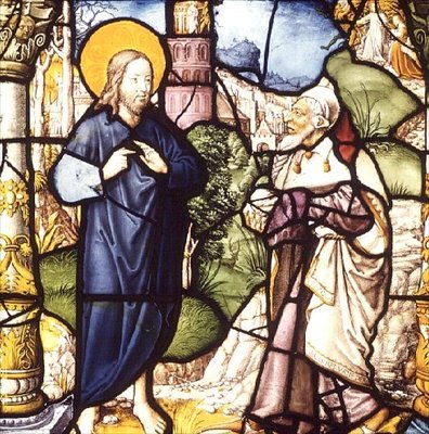 Pokušení Krista, okno, kolínská škola, první polovina 16. století (vitráže) od Master of St. Severin