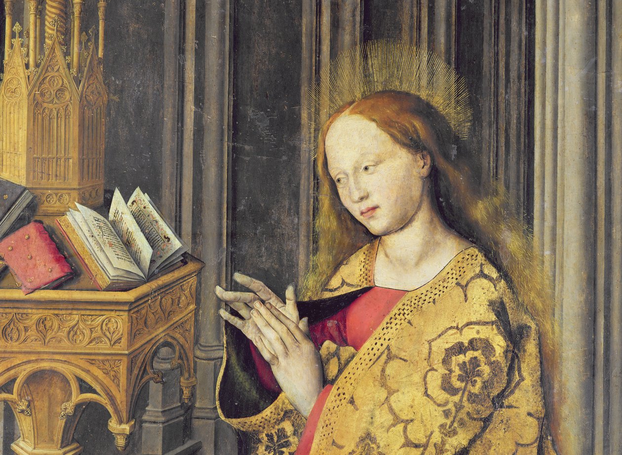 Panna Maria čte z knihy hodin, kolem roku 1445 (detail 26541) od Master of the Aix Annunciation