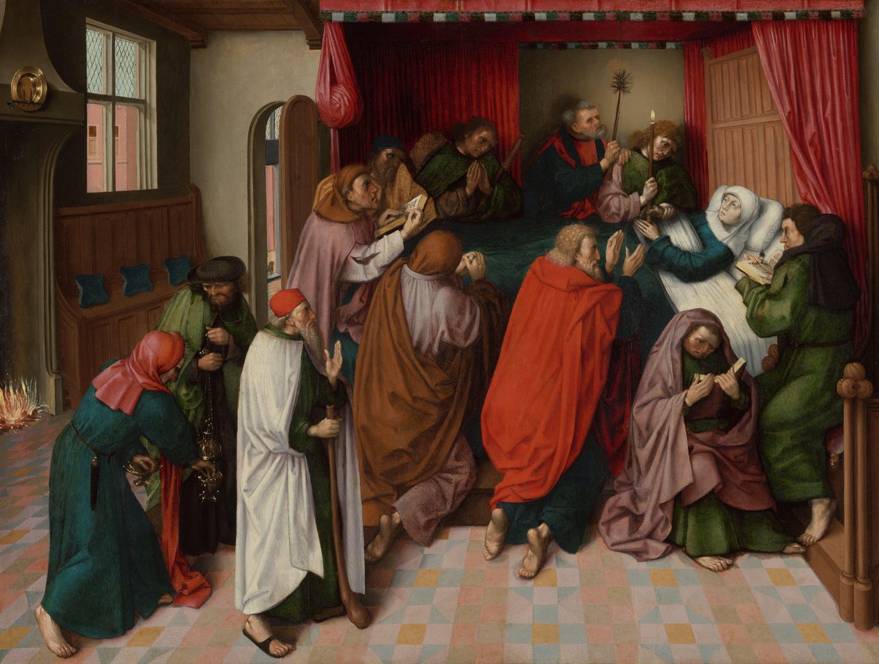 Smrt Panny Maryina smrtelná postel od Master of the Amsterdam Death of