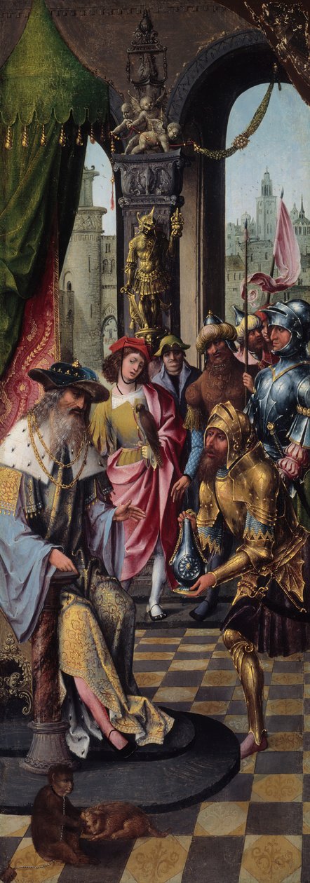 Král David přijímající betlémskou cisternu, 151520. od Master of the Antwerp Adoration