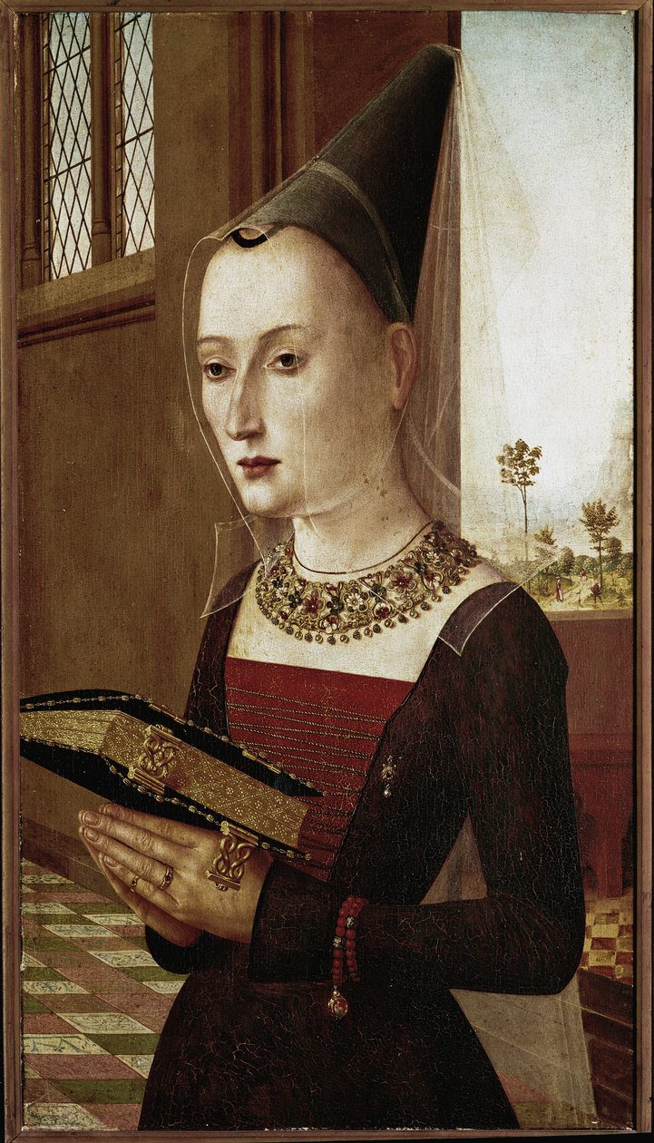 Portrét Marie Bonciani (olej na dřevě od Master of the Baroncelli Portraits