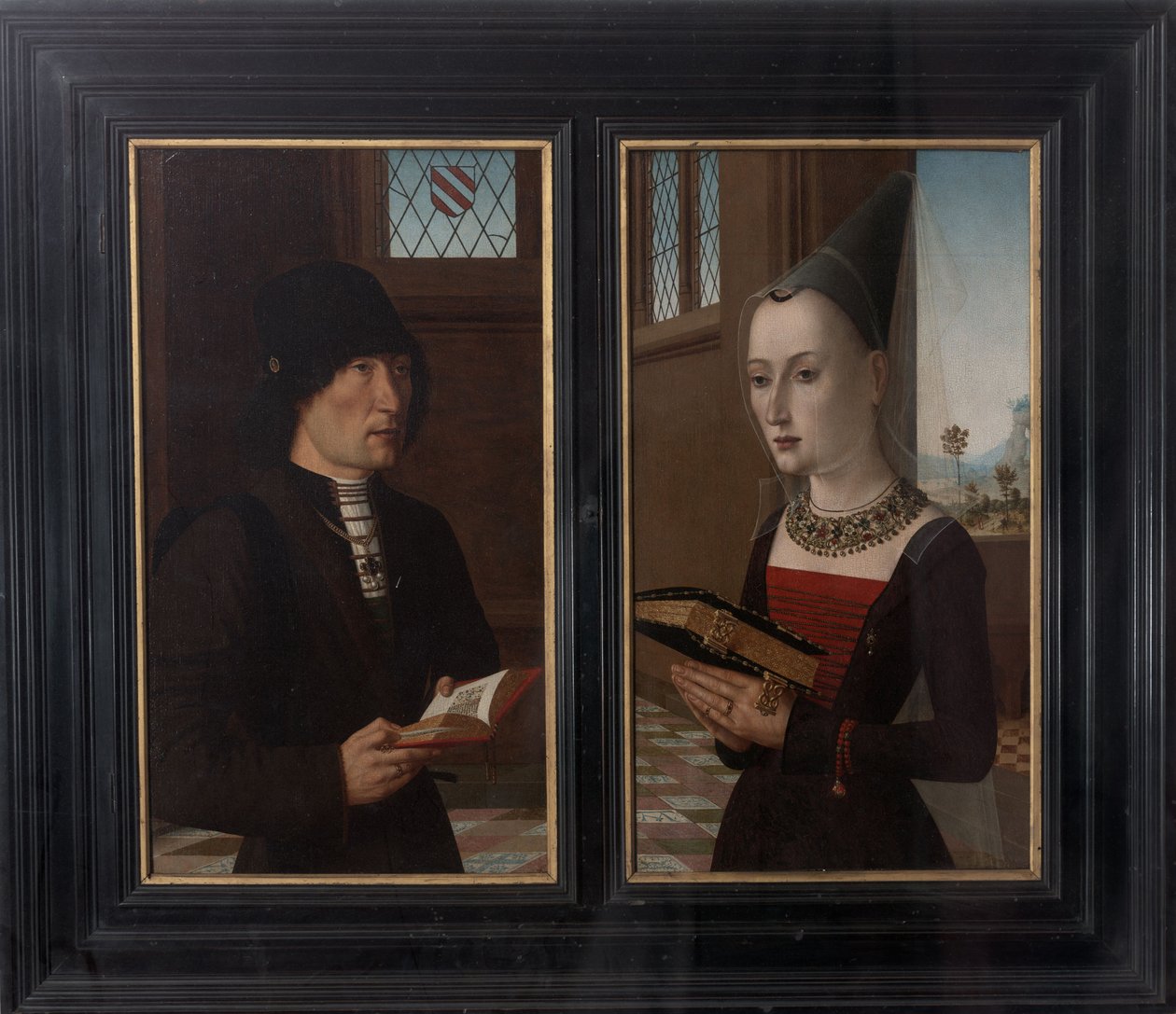 Portréty bankéře Pierantonia Baroncelliho a jeho manželky Marie Bonciani, 1489 od Master of the Baroncelli Portraits