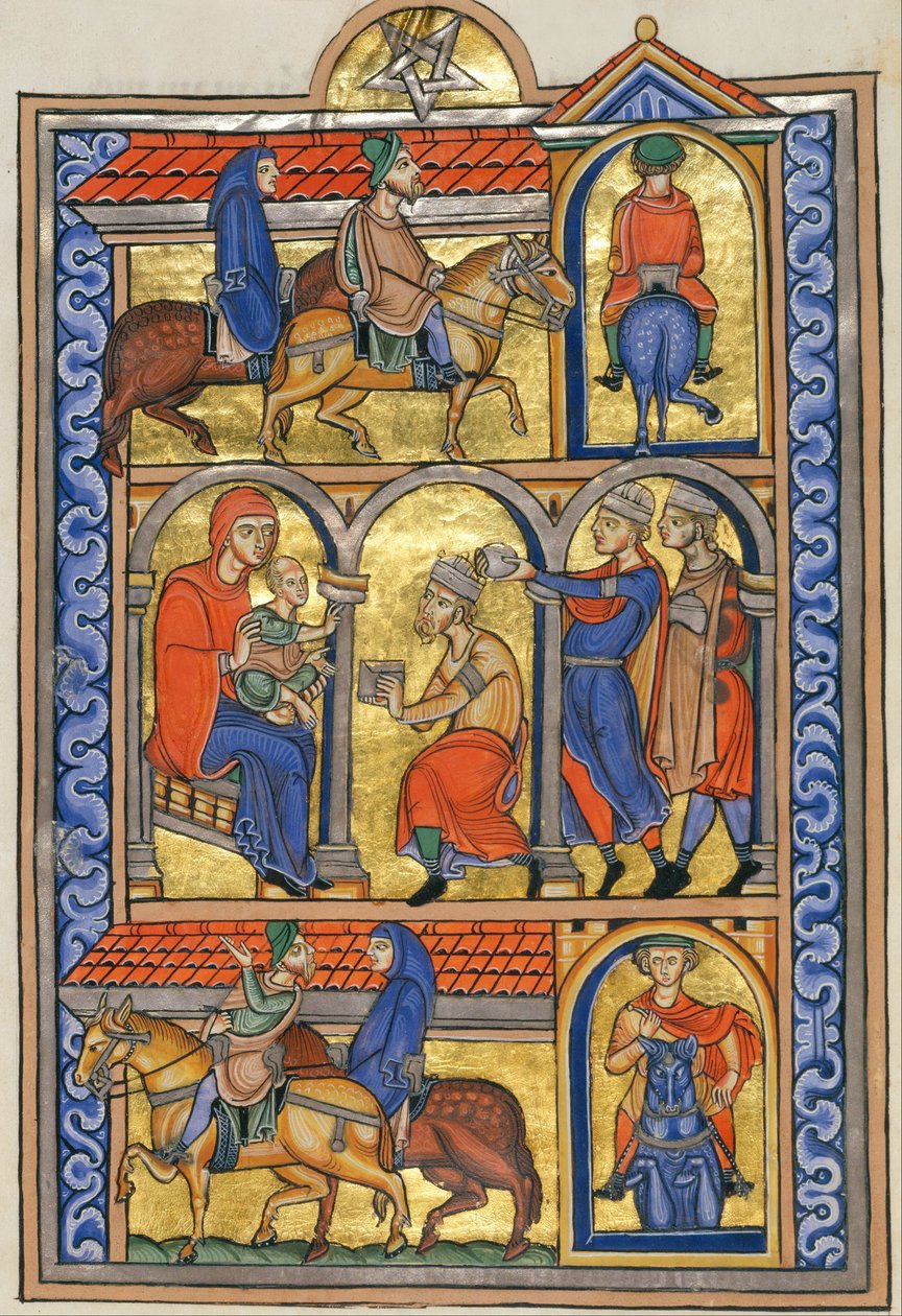 Klanění tří králů od Master of the Berthold Sacramentary