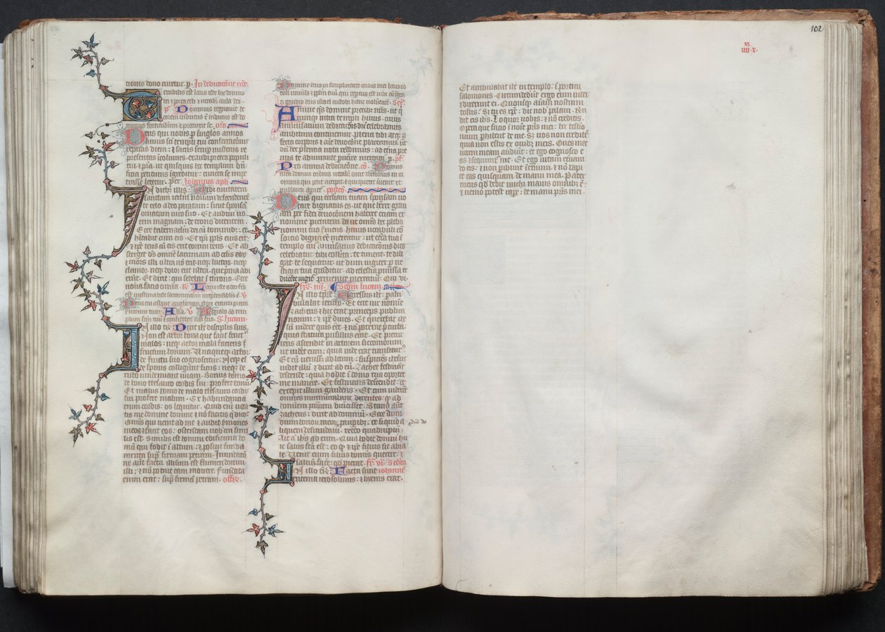 Gothajský misál: Fol. 102r, Text, c. 1375. od Master of the Boqueteaux