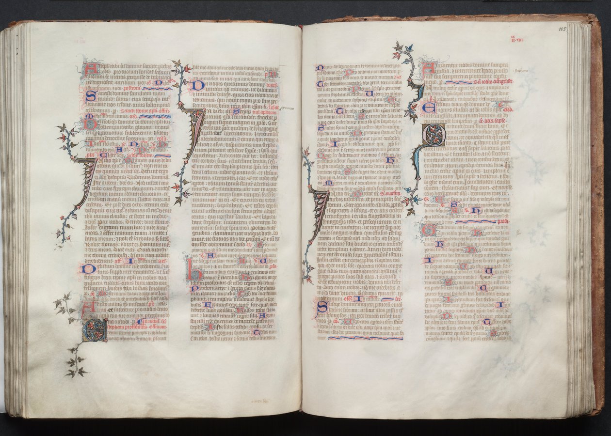 Gothajský misál: Fol. 104v, Text, c. 1375. od Master of the Boqueteaux