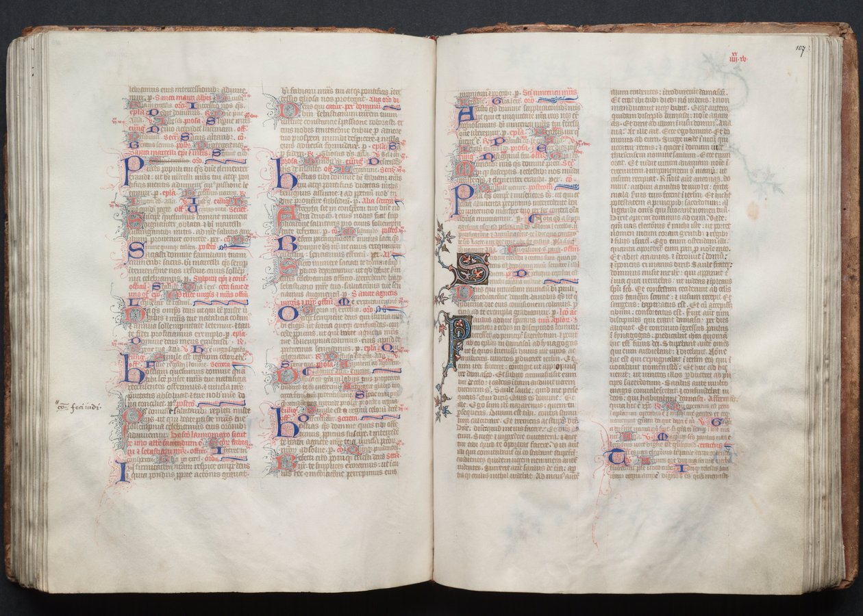 Gothajský misál: Fol. 107r, Text, c. 1375. od Master of the Boqueteaux