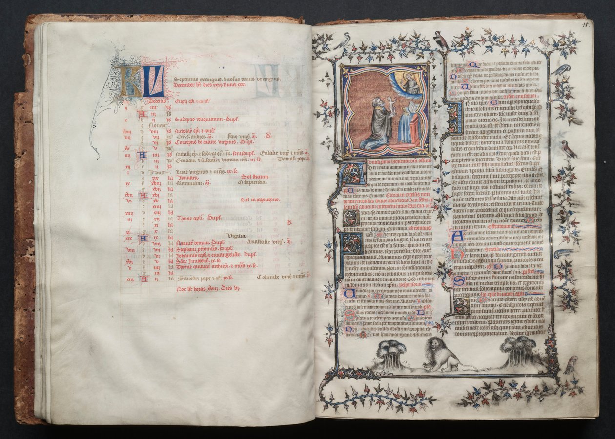 Gothajský misál: Fol. 10v, text, c. 1375. od Master of the Boqueteaux