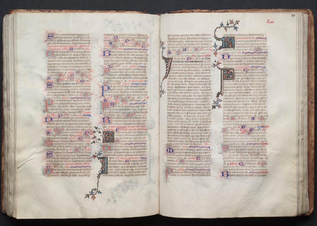 Gothajský misál: Fol. 111r, Text, c. 1375. od Master of the Boqueteaux
