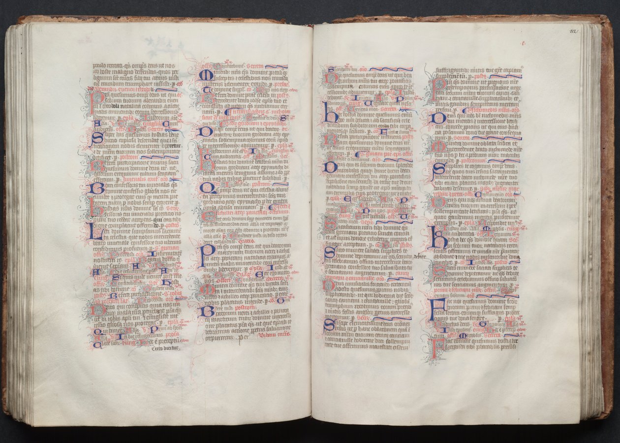 Gothajský misál: Fol. 112r, Text, c. 1375. od Master of the Boqueteaux